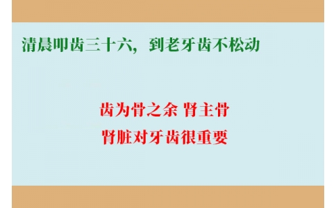 清晨叩齒三十六，到老牙齒不松動
